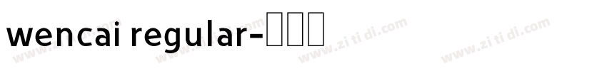 wencai regular字体转换